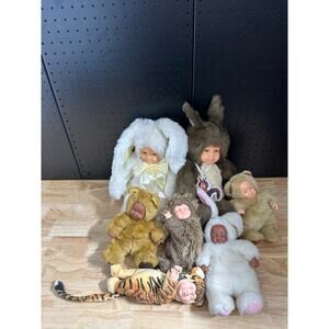 Lot Of 7 Anne Geddes Dolls